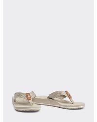 Tommy Hilfiger Slipper Met Reliëf - Naturel