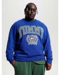 Tommy Hilfiger - Plus College Boxy Fit Logo Sweatshirt - Lyst