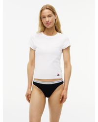 Tommy Hilfiger - Repeat Logo Waistband Thong - Lyst