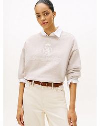 Tommy Hilfiger - Relaxed Fit Sweatshirt Met Geborduurd Embleem - Lyst