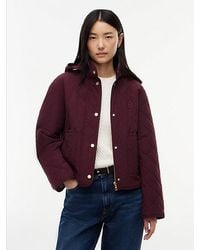 Tommy Hilfiger - Crest Embroidery Square Quilted Hooded Jacket - Lyst
