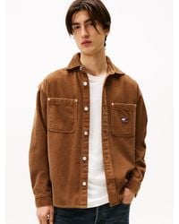 Tommy Hilfiger - Chemise En Velours Côtelé Décontractée À Logo - Lyst