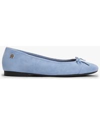 Tommy Hilfiger - Ballerines En Daim À Monogramme Th - Lyst