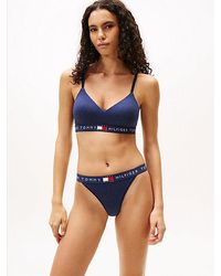 Tommy Hilfiger - Bralette Push-Up Acolchado Con Logo - Lyst