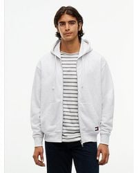 Tommy Hilfiger - Tommy Jeans Classic Logo Relaxed Zip Thru Hoody - Lyst