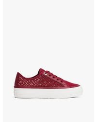 Tommy Hilfiger - Mesh-Sneaker Mit Th-Monogramm-Stickerei - Lyst
