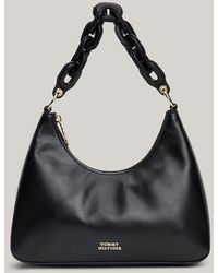 Tommy Hilfiger - Th Soft Leather Chain-link Strap Shoulder Bag - Lyst