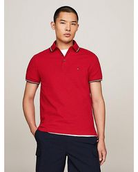 Tommy Hilfiger - 1985 Slim Fit Polo Met Signature-rand - Lyst