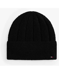 Tommy Hilfiger - Bonnet Doux En Laine À Drapeau - Lyst