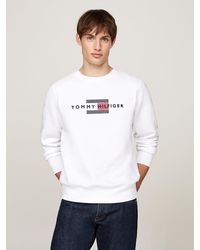 Tommy Hilfiger - Logo Embroidery Crew Neck Sweatshirt - Lyst