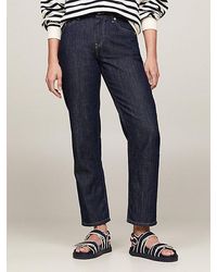 Tommy Hilfiger - Classics Straight Jeans mit hohem Bund und TH-Monogramm - Lyst