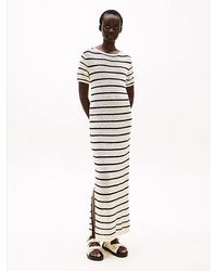 Tommy Hilfiger - Maxikleid Im Pointelle-Crochet-Design - Lyst