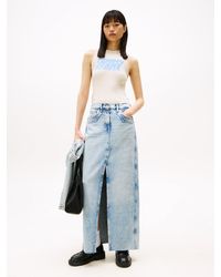 Tommy Hilfiger - Claire Straight Denim Maxi Skirt - Lyst