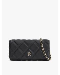 Tommy Hilfiger - Quilted Th Monogram Chain Strap Wallet - Lyst