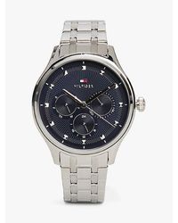 Tommy Hilfiger - Blaue Edelstahl-Uhr Mit Mesh-Armband - Lyst