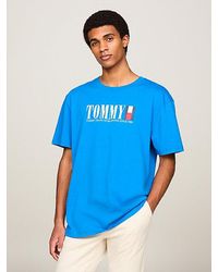 Tommy Hilfiger - T-shirt Met Ronde Hals En Tommy-vlaglogo - Lyst