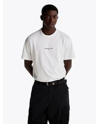 Tommy Hilfiger - Camiseta De Corte Amplio Con Logo Bordado - Lyst