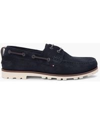 Tommy Hilfiger - Suede Cleat Lightweight Boat Shoes - Lyst