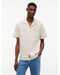 Tommy Hilfiger - Regular Fit Linen Blend Short Sleeve Shirt - Lyst