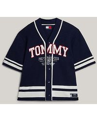 Tommy Hilfiger - Uniseks Gebreid Baseballshirt Met Logo - Lyst
