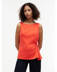 Tommy Hilfiger - Twist Boat Neck Sleeveless Top - Lyst