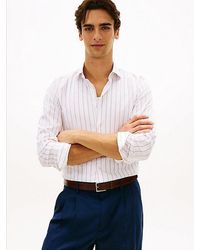 Tommy Hilfiger - New York Label Th Flex Slim Fit Stripe Shirt - Lyst