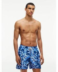 Tommy Hilfiger - Essential Print Mid Length Swim Shorts - Lyst