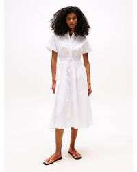 Tommy Hilfiger - Smock Relaxed Midi Dress - Lyst