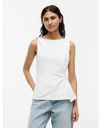 Tommy Hilfiger - Twist Boat Neck Sleeveless Top - Lyst