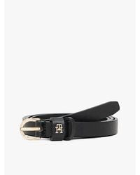 Tommy Hilfiger - Essential Leren Riem Met Monogram - Lyst