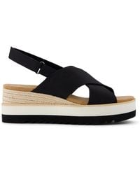 TOMS - Diana Crossover Wedge Sandal - Lyst
