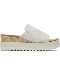 TOMS - Platform Wedge Sandal Natural Diana Slip On Wide Width - Lyst