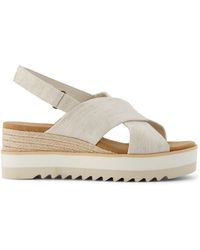 TOMS - Diana Crossover Wedge Sandal - Lyst