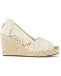 TOMS - Essential Wedge Peep-Toe - Lyst