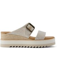 TOMS - Diana Mule Buckle Wedge Sandal - Lyst