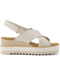 TOMS - Diana Crossover Wedge Sandal - Lyst