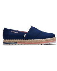 meuf capri blue canvas platform women's espadrilles