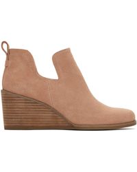 TOMS - Kallie Suede Wedge Boots - Lyst
