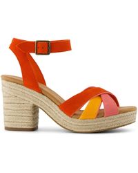 TOMS - Majorca Strappy Heeled Sandal - Lyst