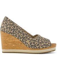 TOMS - Essential Wedge Peep-Toe - Lyst