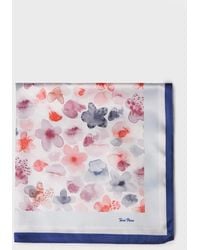 Toni Pons - Square Silk Scarf With Flowers - Lyst