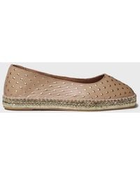 Toni Pons - Flat Leather Ballerina Espadrille With Metallic Dots - Lyst