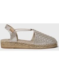 Toni Pons - Shiny Flat Espadrille With Elastic Bands - Lyst