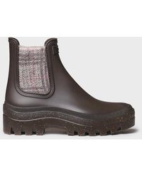 Toni Pons - Rubber Rain Ankle Boot With Tweed Elastics - Lyst