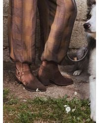 Toni Pons - Suede Ankle Boot With Low Heel - Lyst