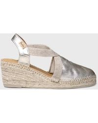 Toni Pons - Medium Wedge Leather Espadrilles - Lyst