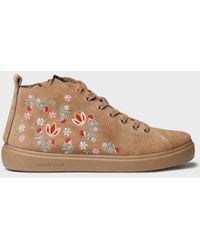 Toni Pons - Suede Ankle Boot With Floral Embroidery - Lyst