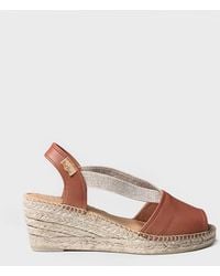 Toni Pons - Mid-Wedge Open-Back Leather Espadrille - Lyst
