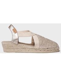 Toni Pons - Flat Metallic Cotton Espadrille With Elastic Bands - Lyst