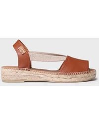 Toni Pons - Flat Leather Sandal With Elastics - Lyst